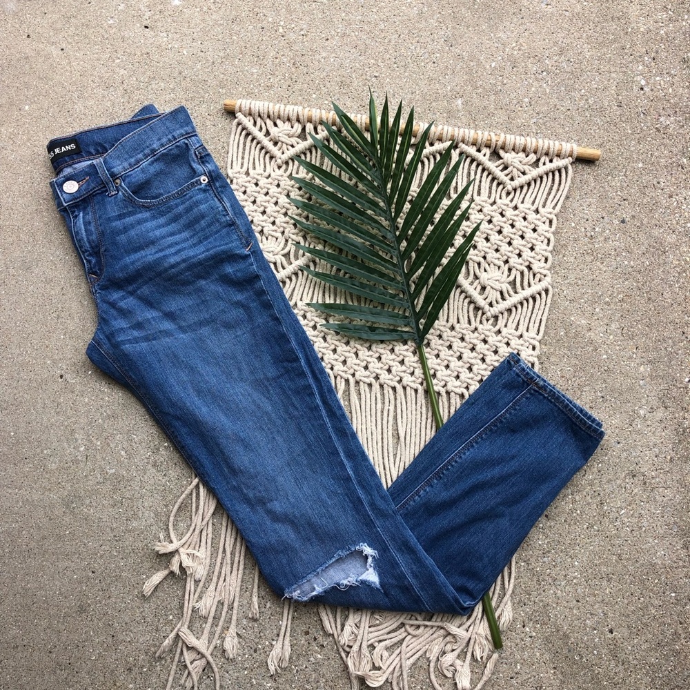 Express Distressed Skinny Jeans Size 4